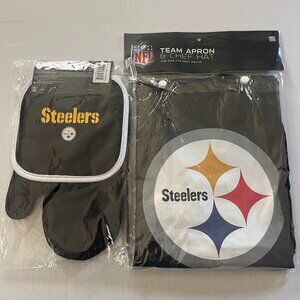 NFL Pittsburgh Steelers Oven Mitt & Pot Holder / & Team Apron